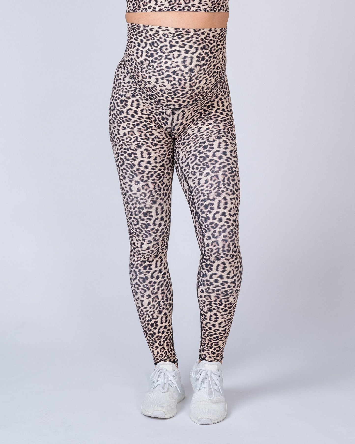 Maternity Leggings - Yellow Leopard-Leggings-XS-MNAPPRL7244-MNAPPRL7244-4-Muscle Nation