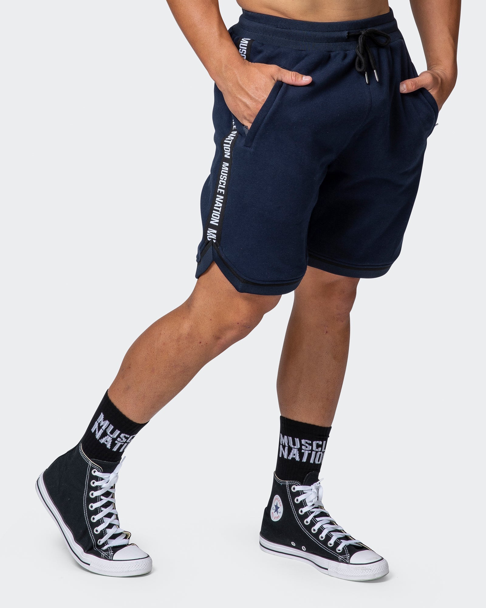 MVP 8" Basketball Shorts - Navy-Shorts-S-032245NAVY-S-MNAPPRL14081-1-Muscle Nation