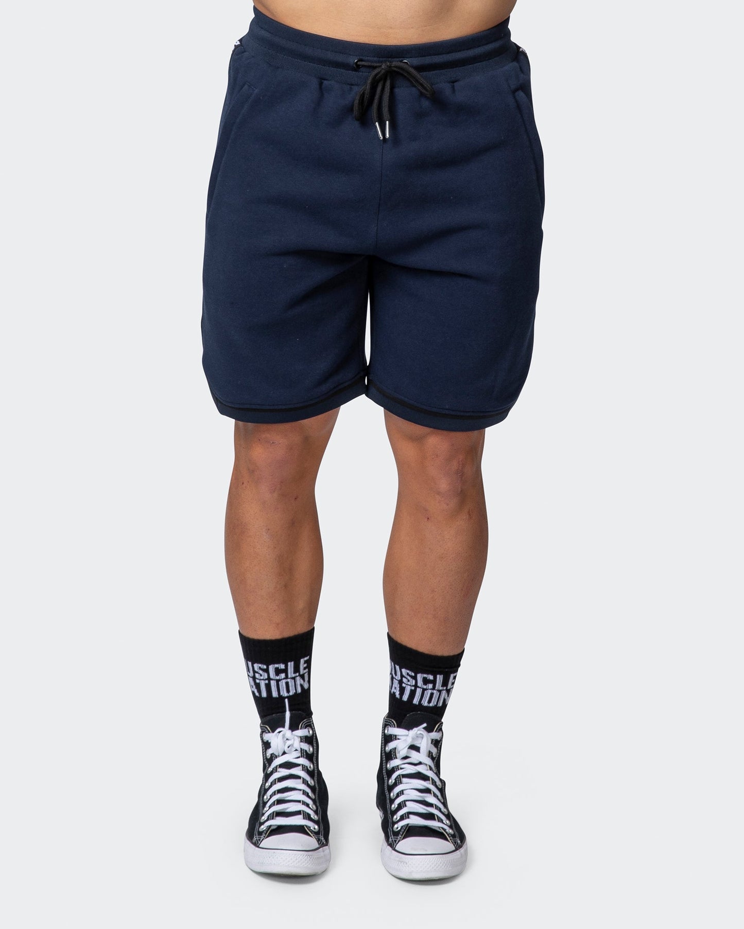 MVP 8" Basketball Shorts - Navy-Shorts-S-032245NAVY-S-MNAPPRL14081-2-Muscle Nation