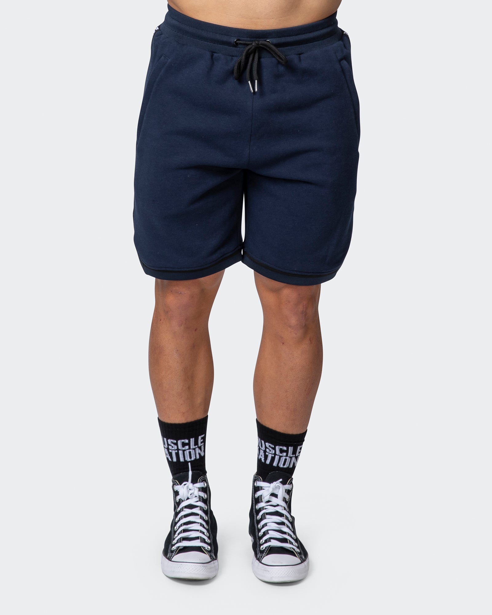 MVP 8" Basketball Shorts - Navy-Shorts-S-032245NAVY-S-MNAPPRL14081-2-Muscle Nation