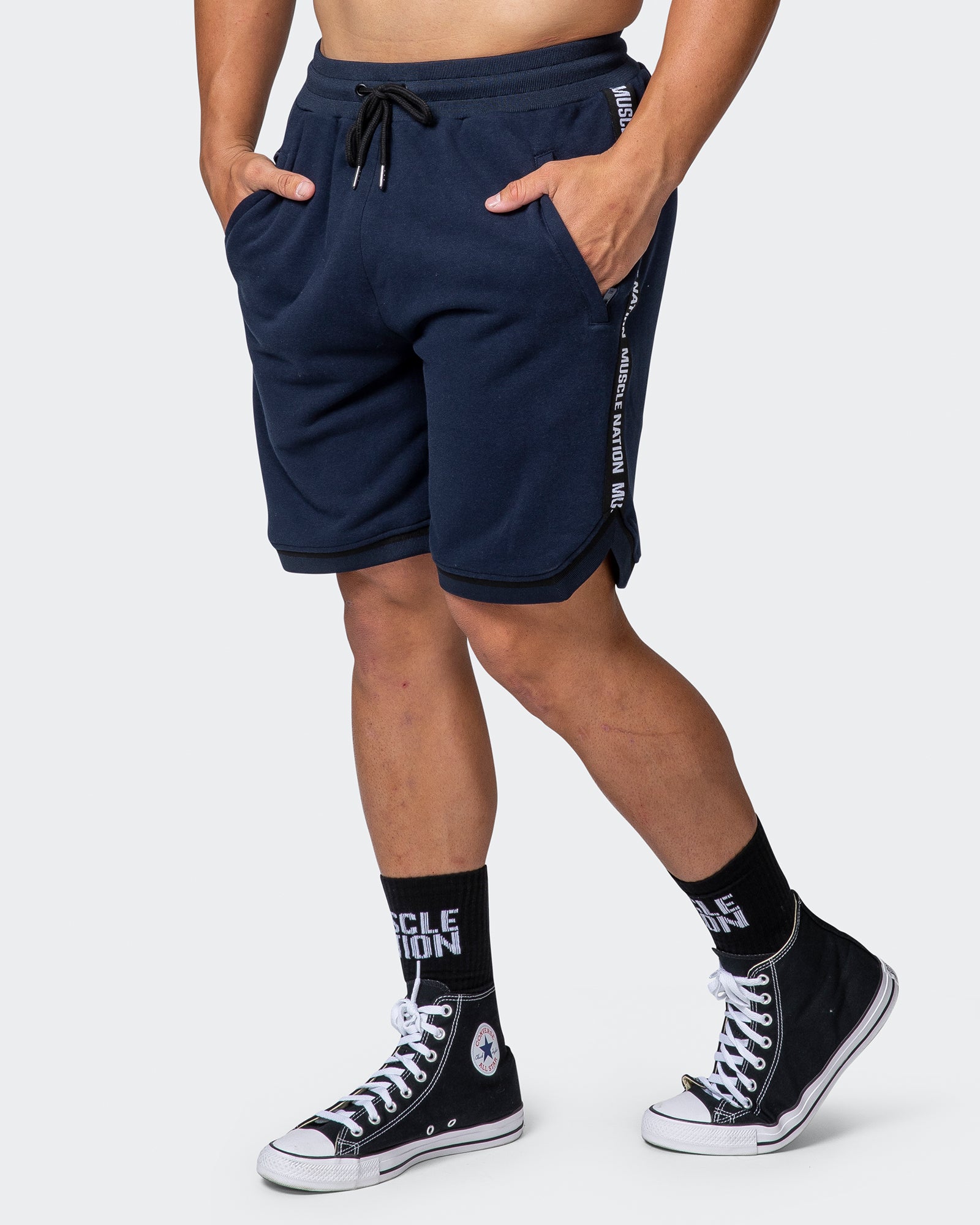 MVP 8" Basketball Shorts - Navy-Shorts-S-032245NAVY-S-MNAPPRL14081-4-Muscle Nation