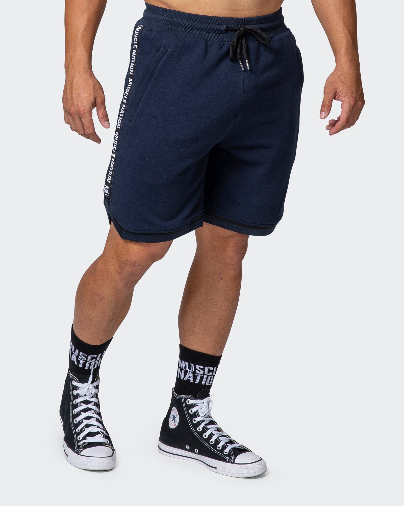 MVP 8" Basketball Shorts - Navy-Shorts-S-032245NAVY-S-MNAPPRL14081-5-Muscle Nation