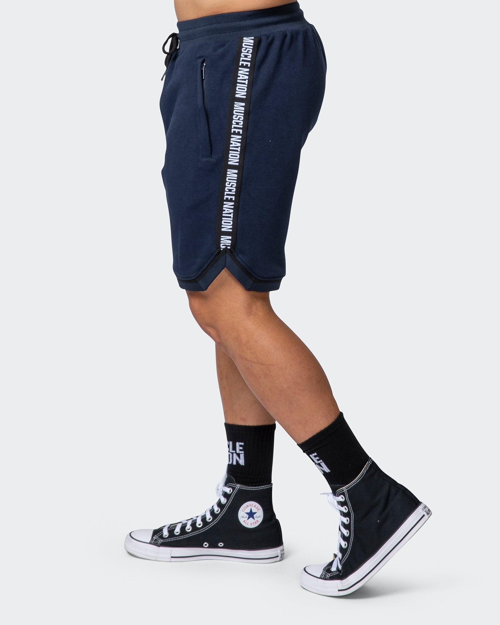 MVP 8" Basketball Shorts - Navy-Shorts-S-032245NAVY-S-MNAPPRL14081-7-Muscle Nation
