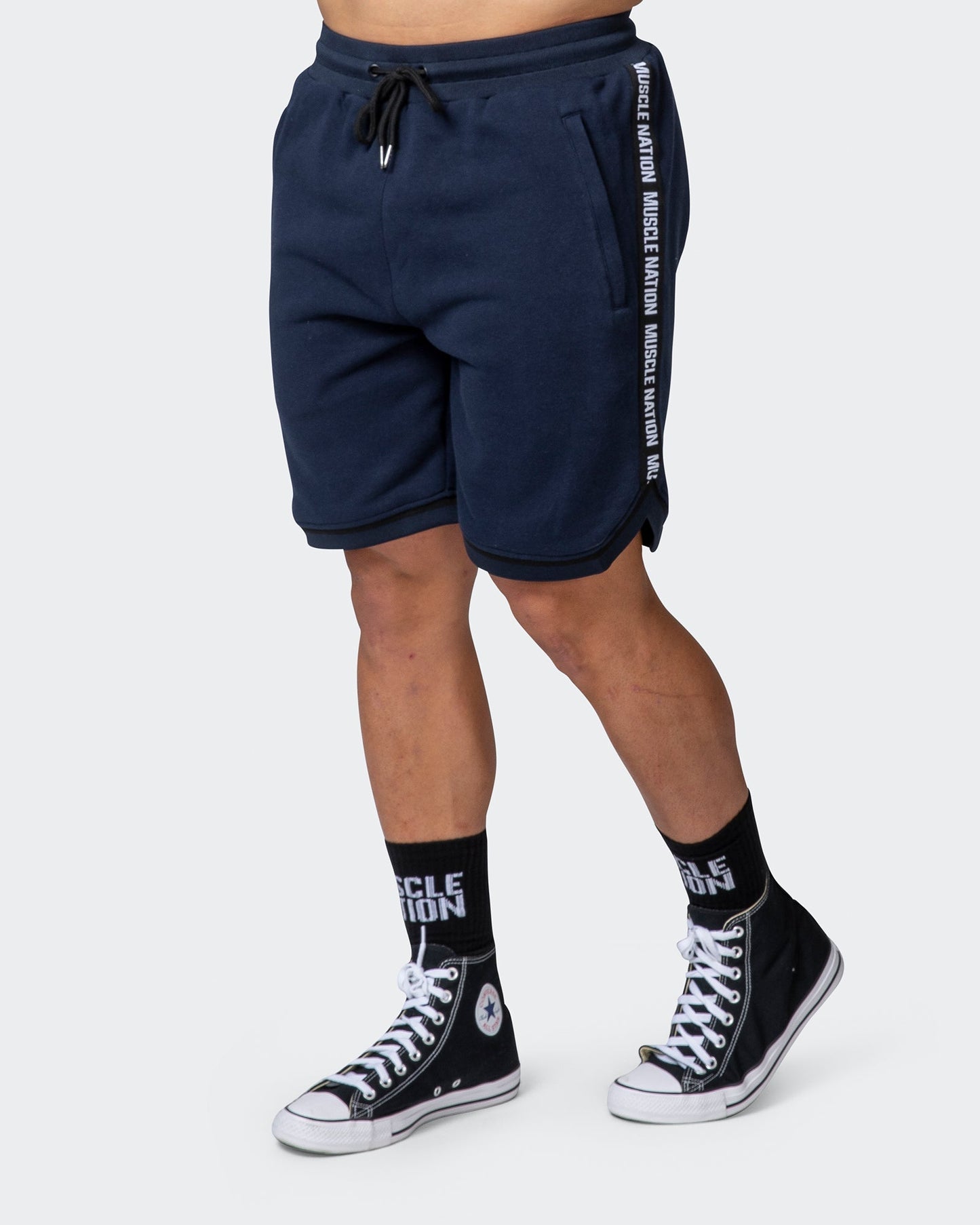 MVP 8" Basketball Shorts - Navy-Shorts-S-032245NAVY-S-MNAPPRL14081-8-Muscle Nation