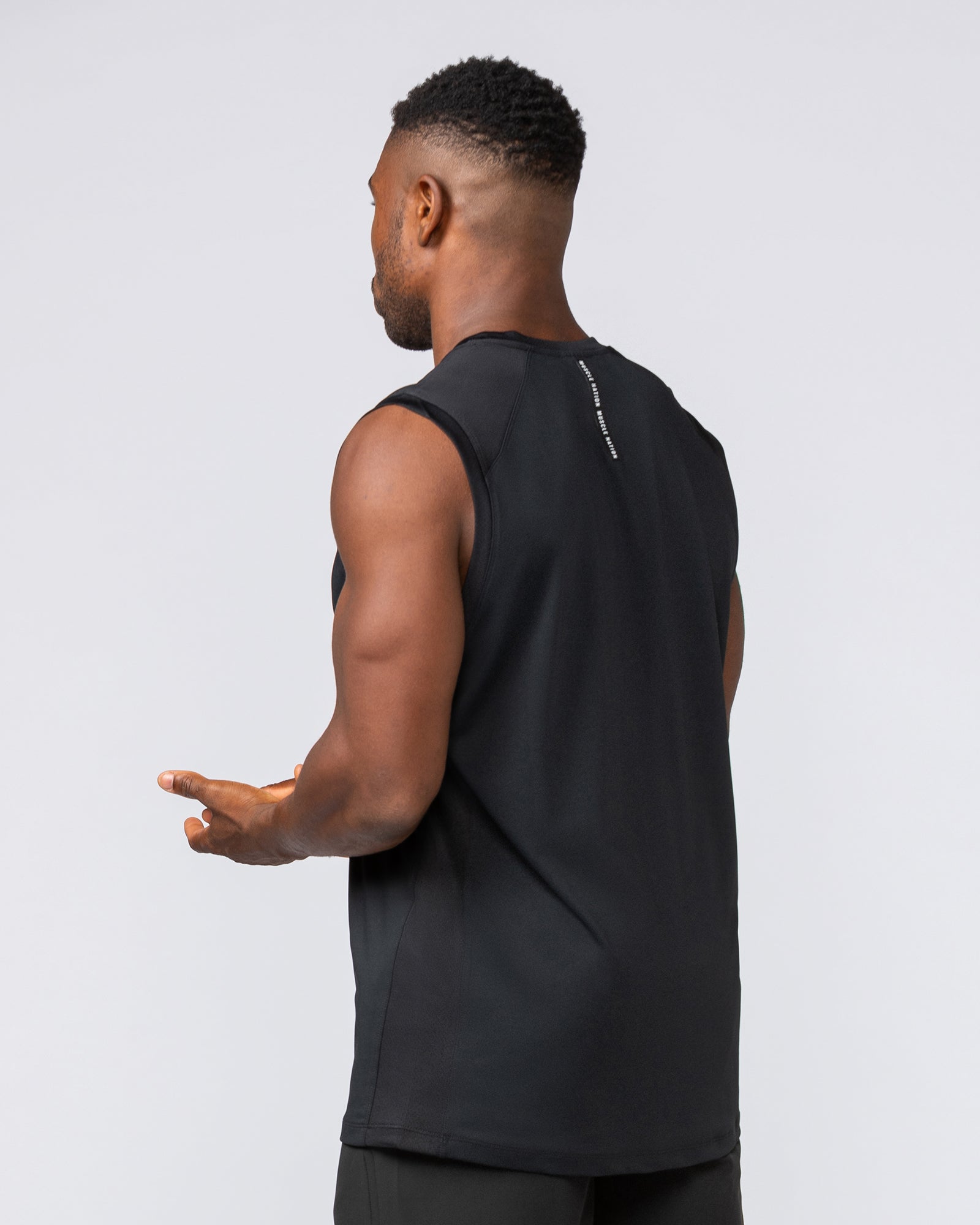 Ventilation Tank - Black-Singlets & Tanks-S-062107BLK-S-MNAPPRL11620-3-Muscle Nation