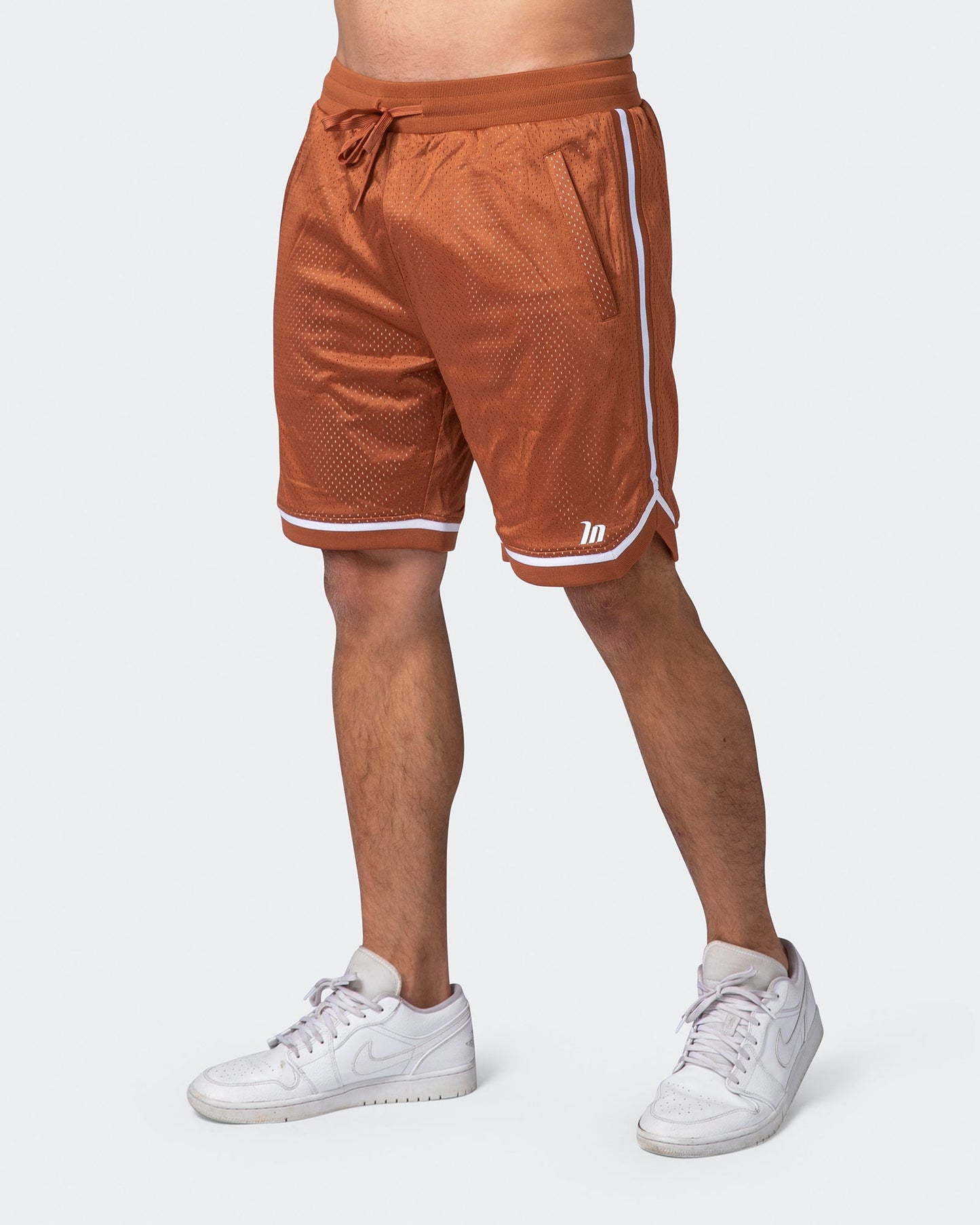 8" Basketball Shorts - Sandstone-Shorts-S-072210SNDSTN-S-MNAPPRL16773-3-Muscle Nation