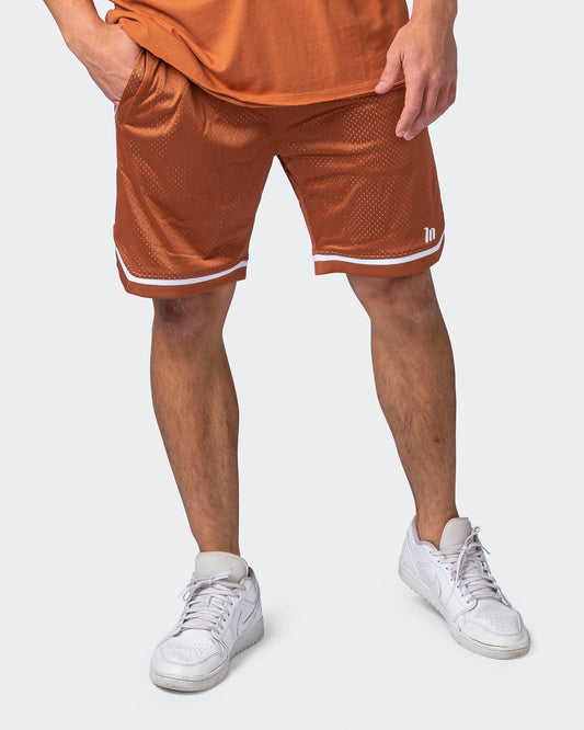 8" Basketball Shorts - Sandstone-Shorts-S-072210SNDSTN-S-MNAPPRL16773-1-Muscle Nation