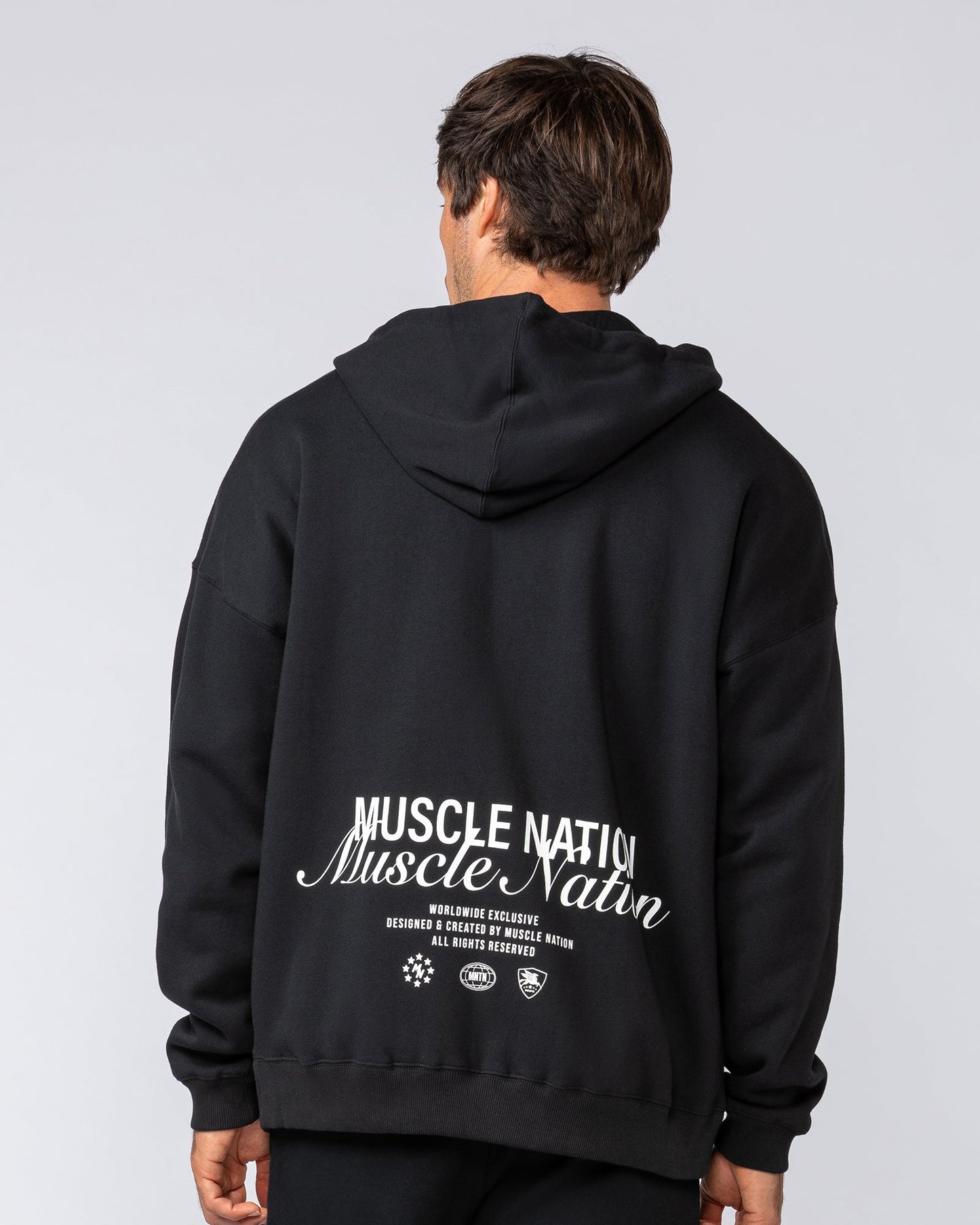 MN Classic Zip Through - Black-Jumpers & Hoodies-XS-042506BLK-XS-MNAPPRL41769-6-Muscle Nation