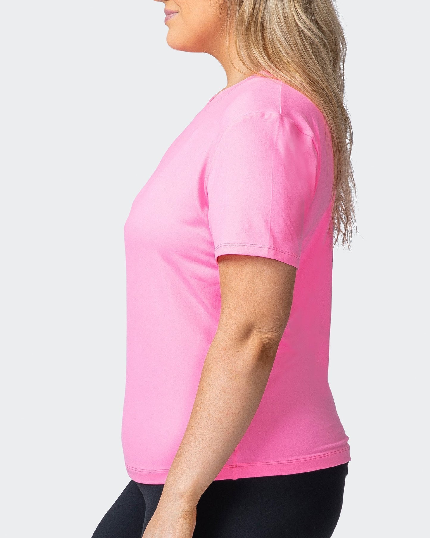 MN Everyday Tee - Shocking Pink-Tops-XXS-012214SHKPNK-XXS-MNAPPRL13267-4-Muscle Nation