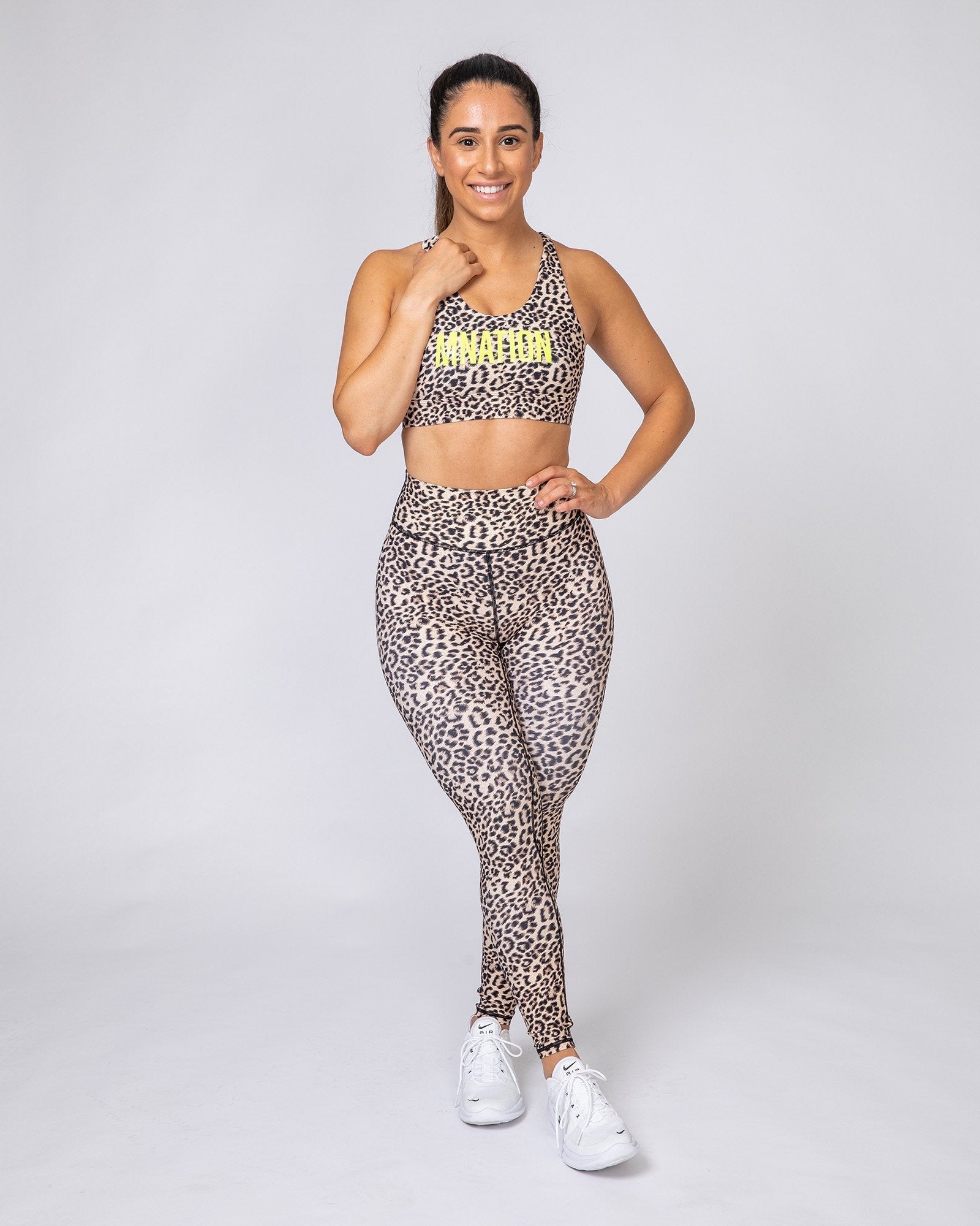 Motion Full Length Leggings - Yellow Leopard-Leggings-XXS-MNAPPRL7900-MNAPPRL7900-4-Muscle Nation