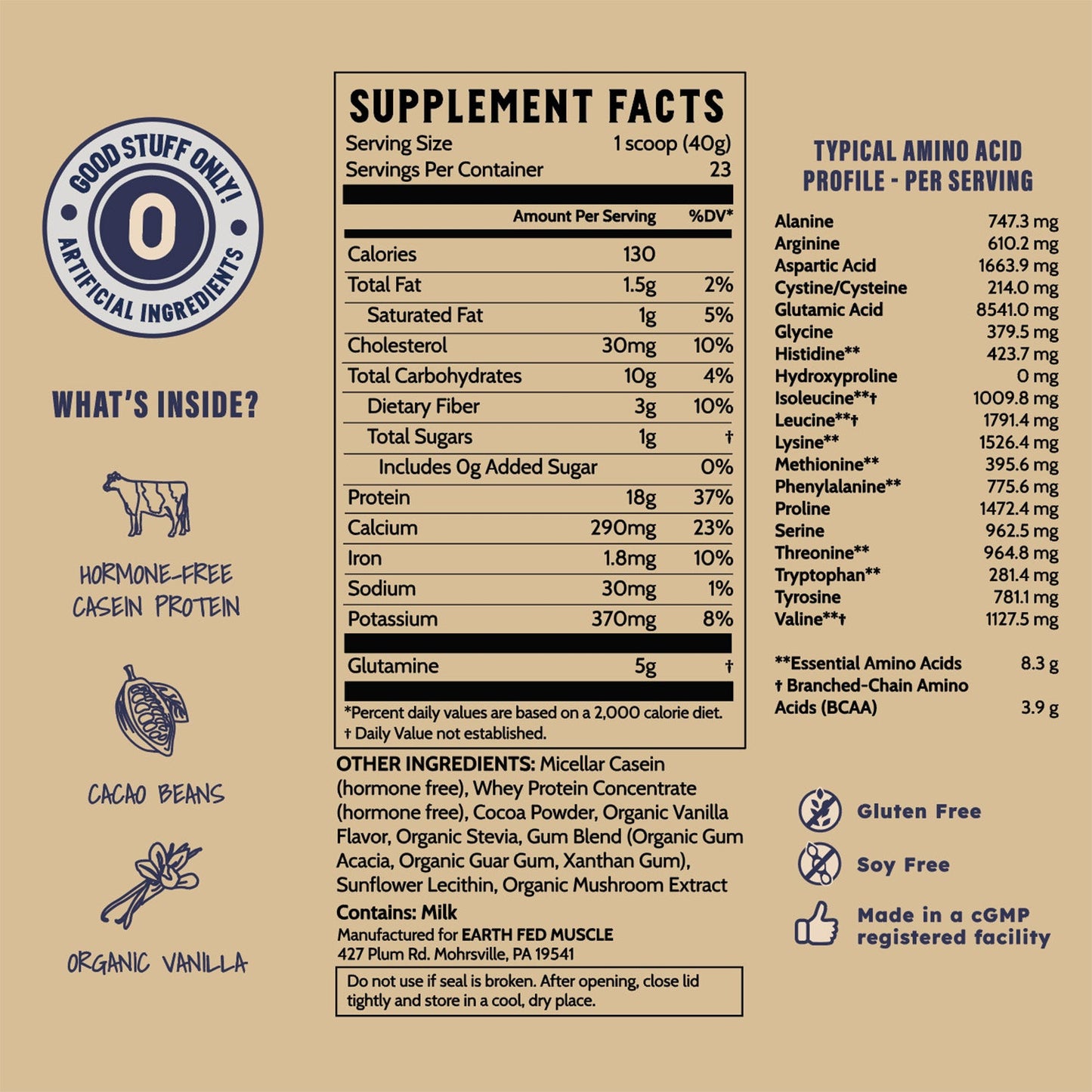 Nocturnal Dark Chocolate Casein Protein