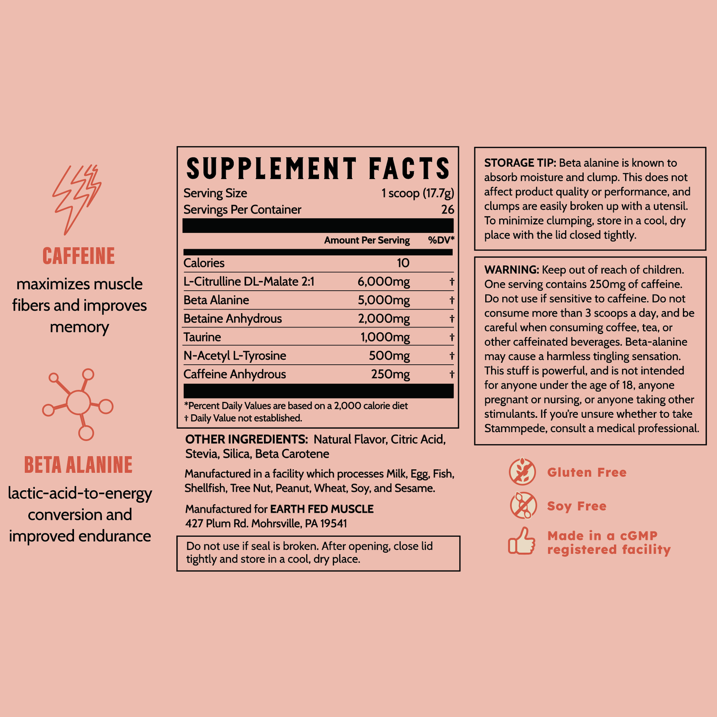 Stammpede Peach Rings Preworkout