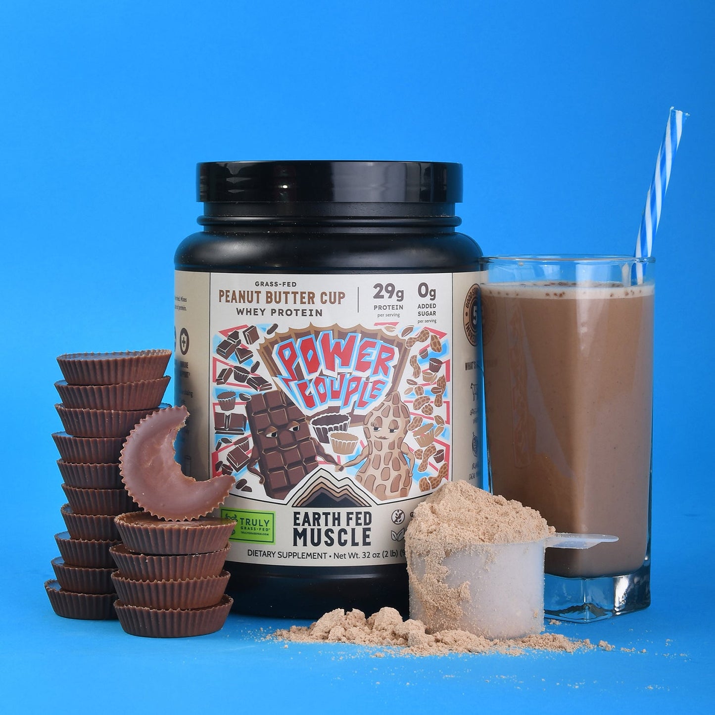 Power Couple Peanut Butter Cup Grass-Fed Whey Protein