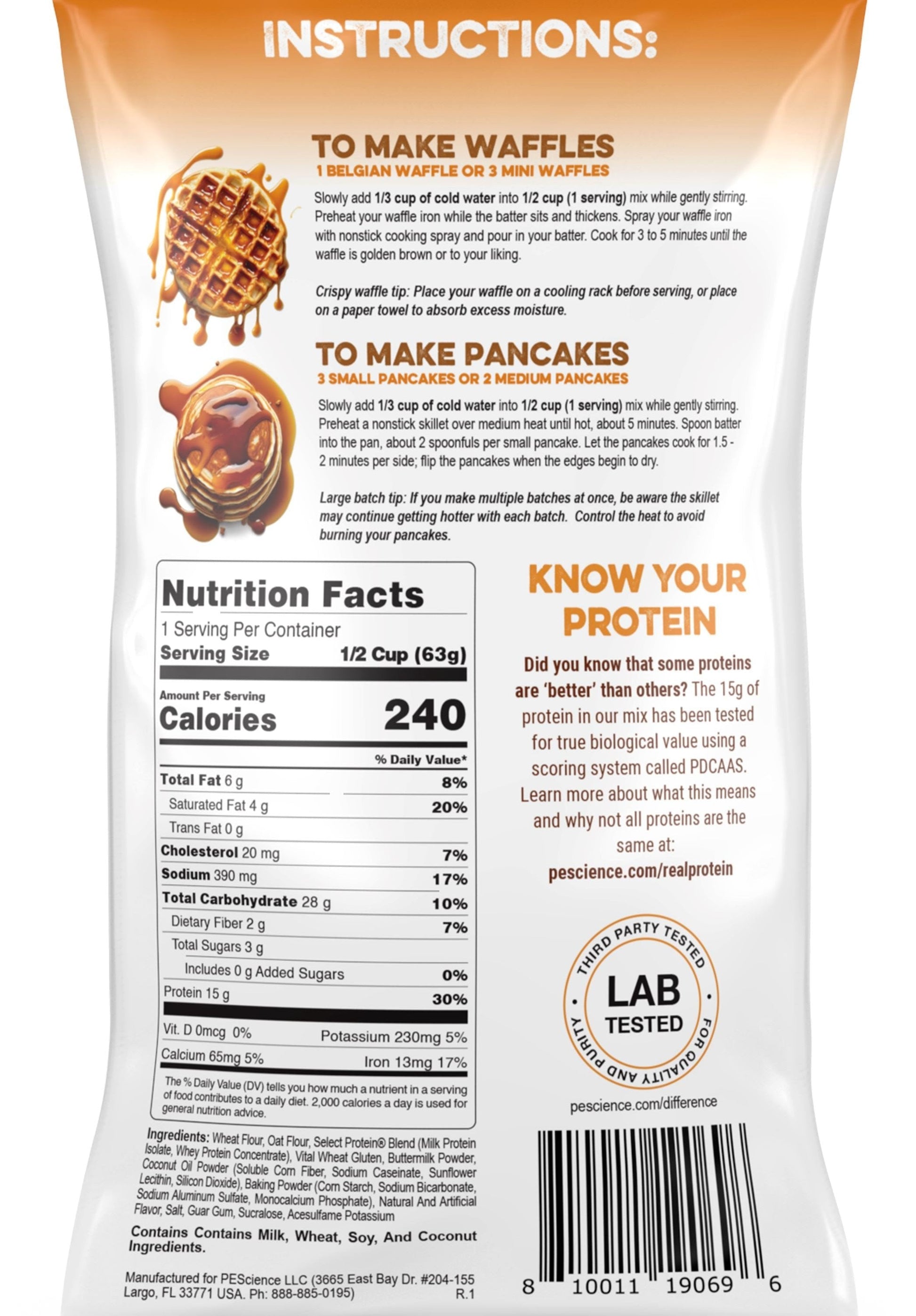 PEScience Protein Pancake & Waffle Mix