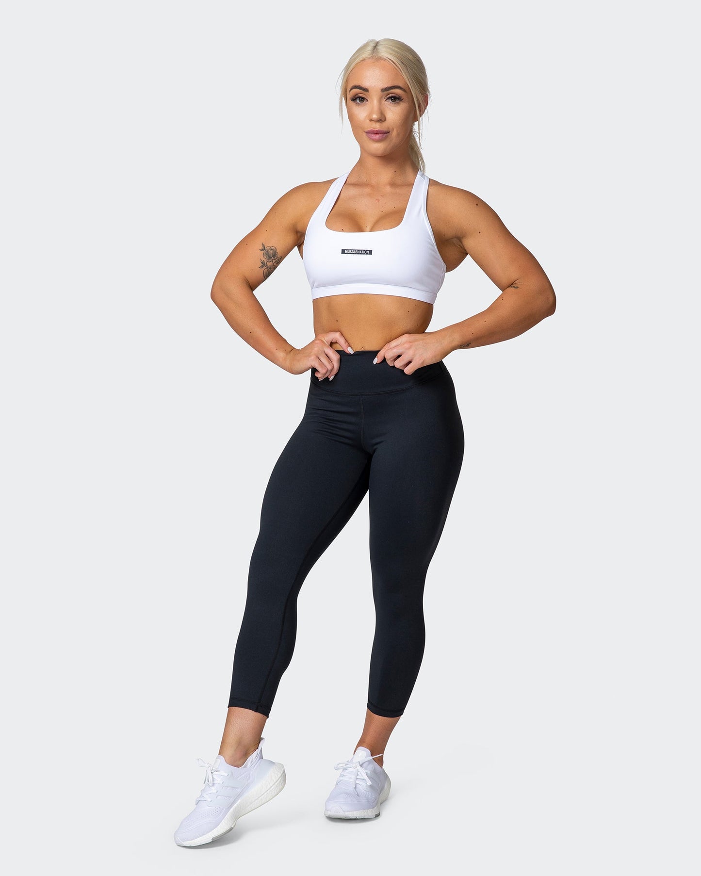 Flex Bra - White-Sports Bras-XS-042203WHT-XS-MNAPPRL14395-7-Muscle Nation