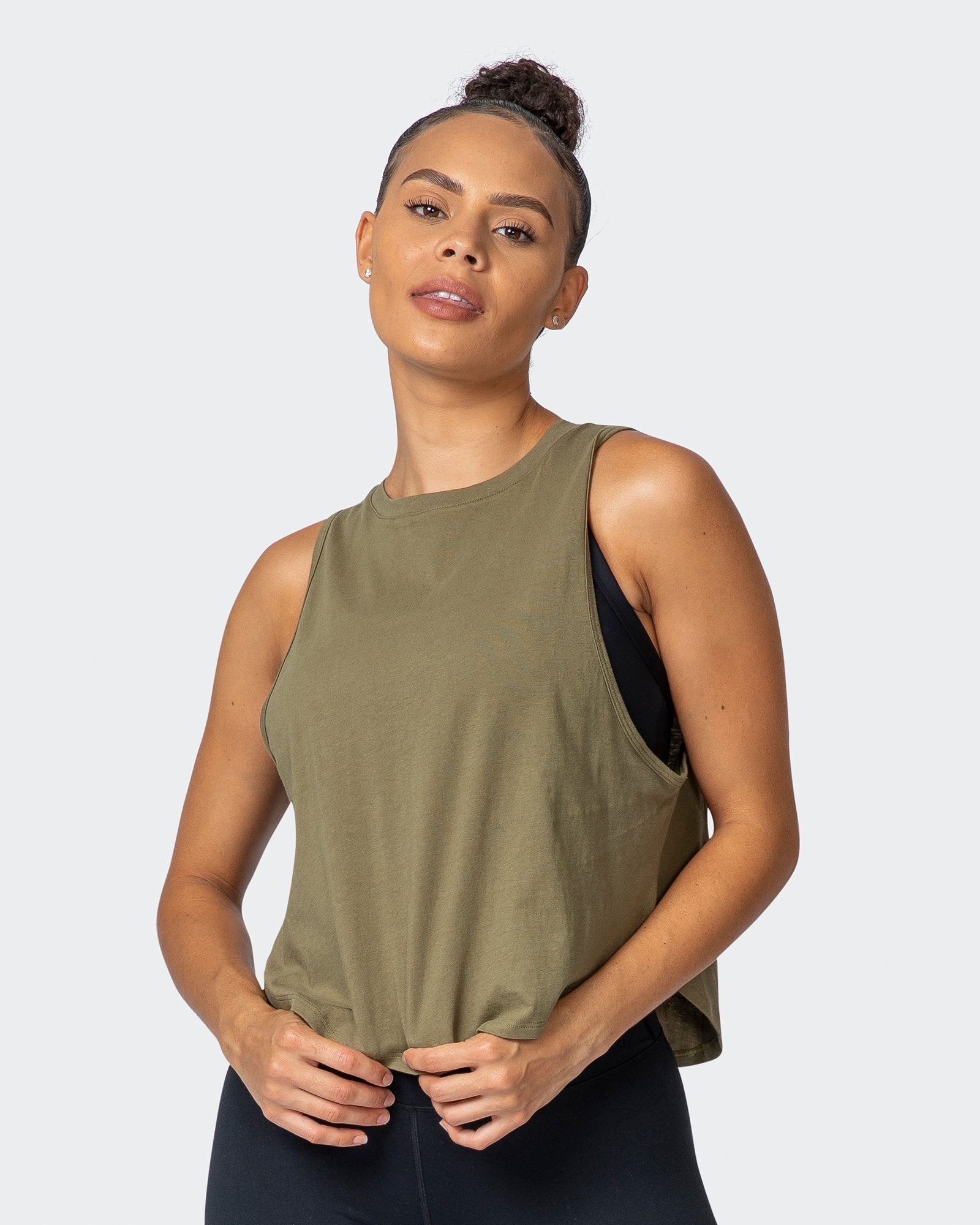 Recovery Tank - Dark Olive-Tops-XXS-112160DKOLV-XXS-MNAPPRL12430-2-Muscle Nation