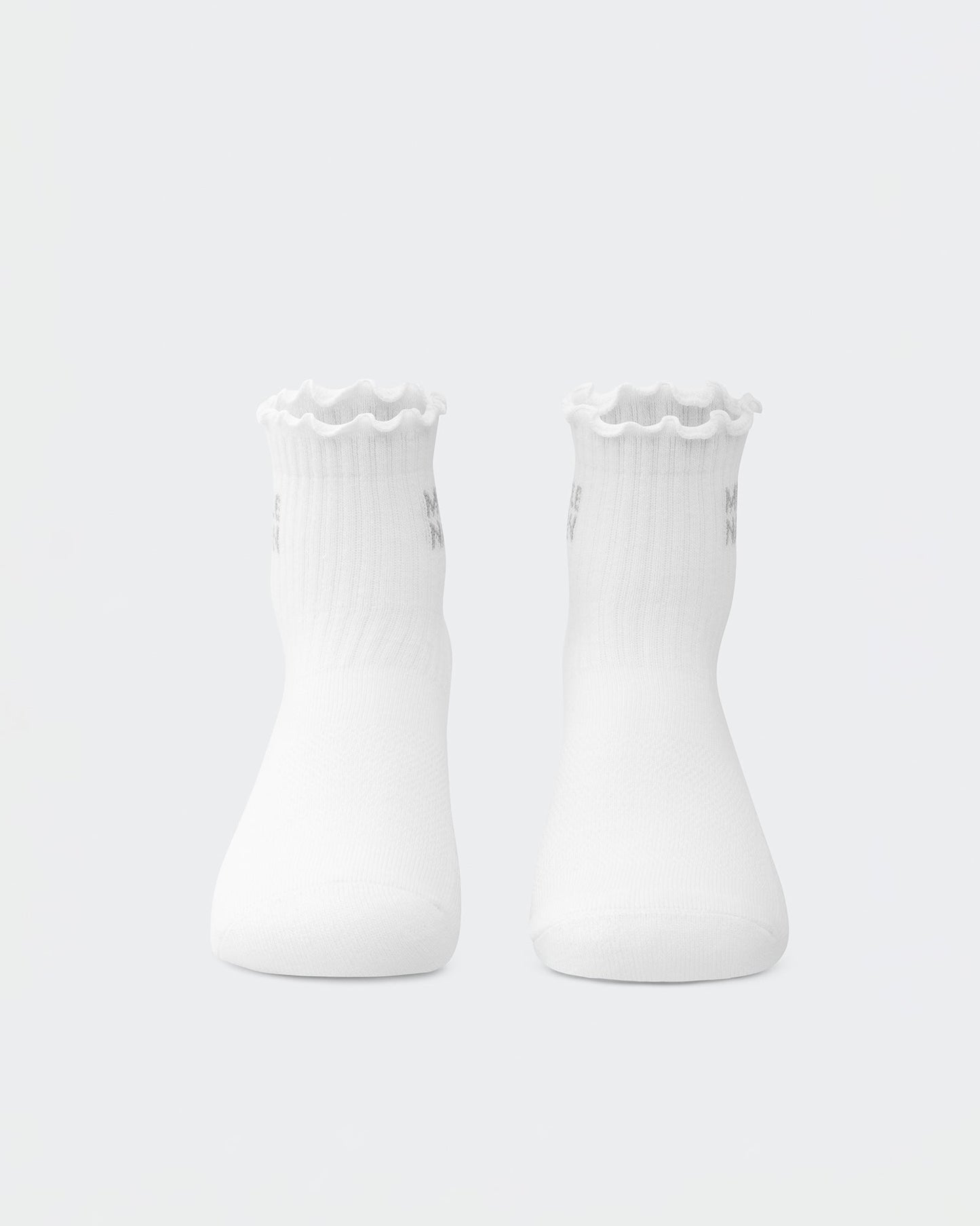Ruffle Crew Sock - 1Pack-Socks-White-ACC082514WHT-ONE-MNAPPRL43378-2-Muscle Nation