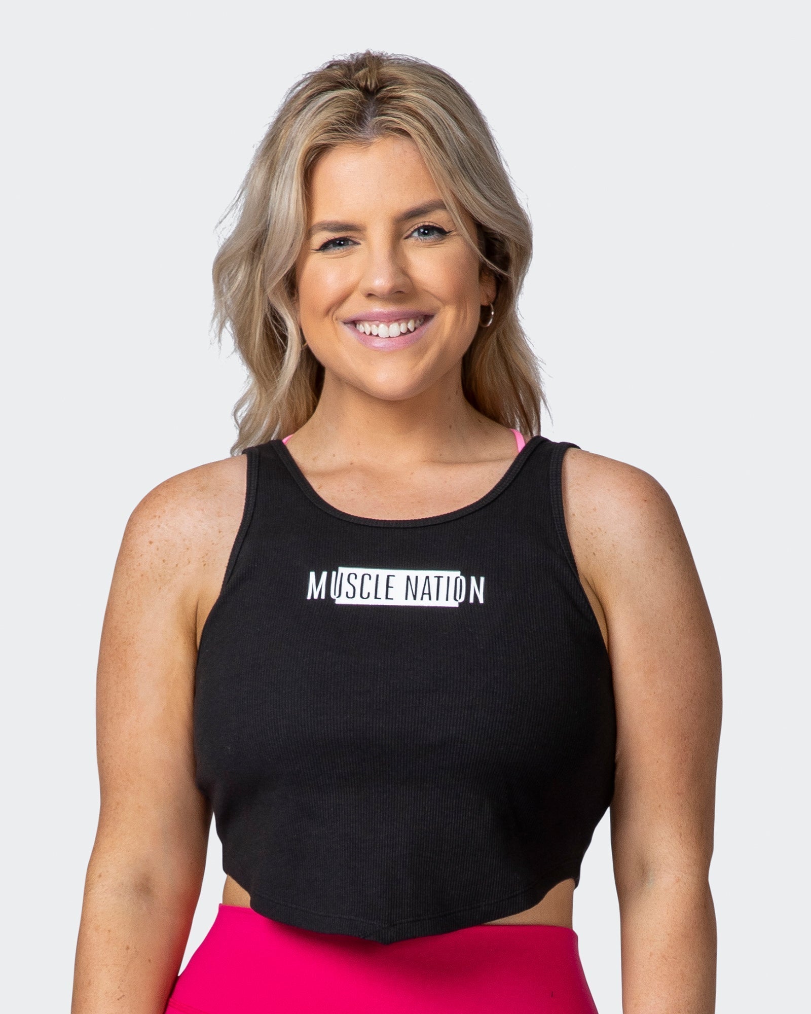 Scorching Hot Ribbed Tank - Black-Tops-XXS-012209BLK-XXS-MNAPPRL13183-1-Muscle Nation