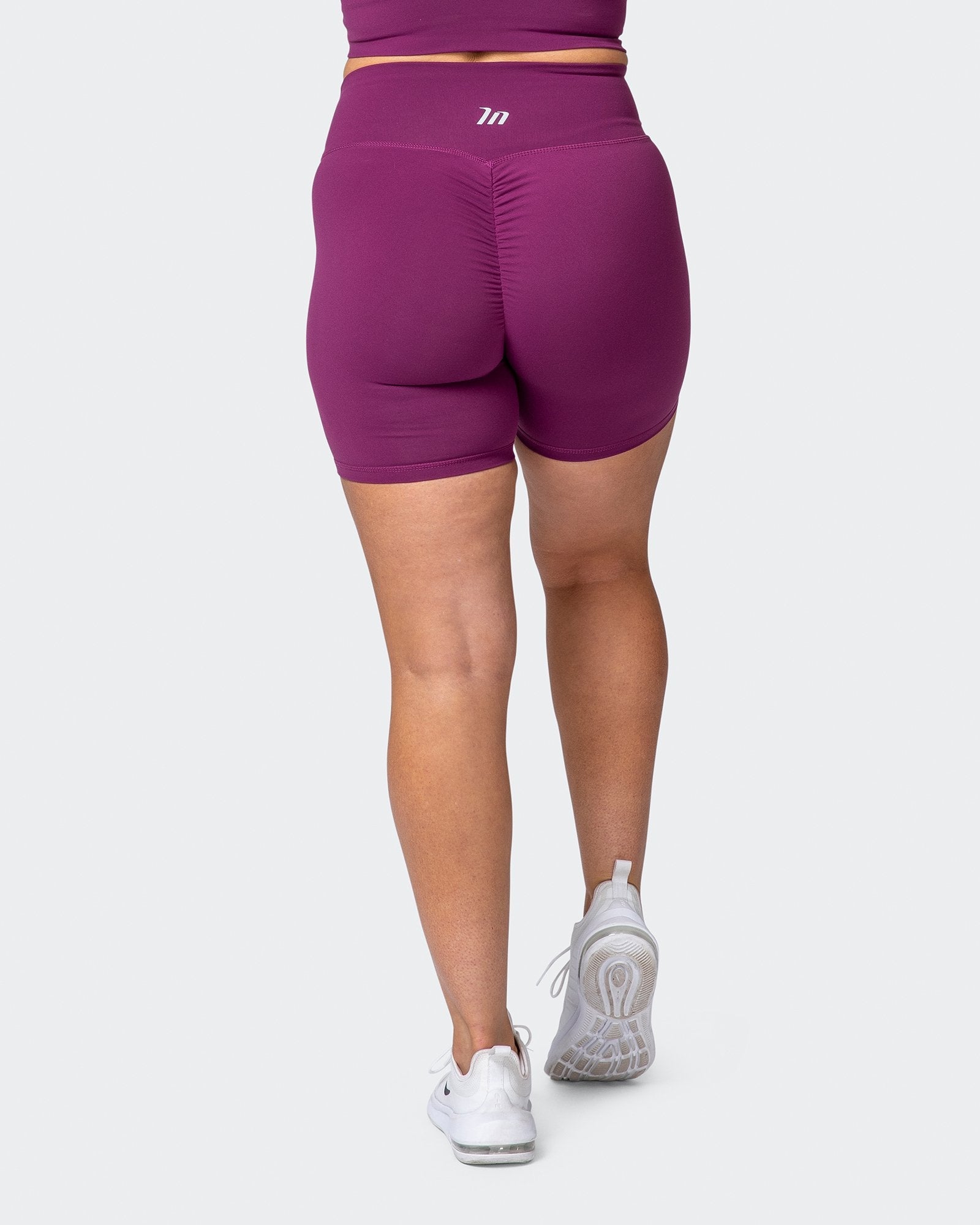 Signature Scrunch Bike Shorts - Boysenberry-Shorts-XXS-MNAPPRL10302-MNAPPRL10302-4-Muscle Nation