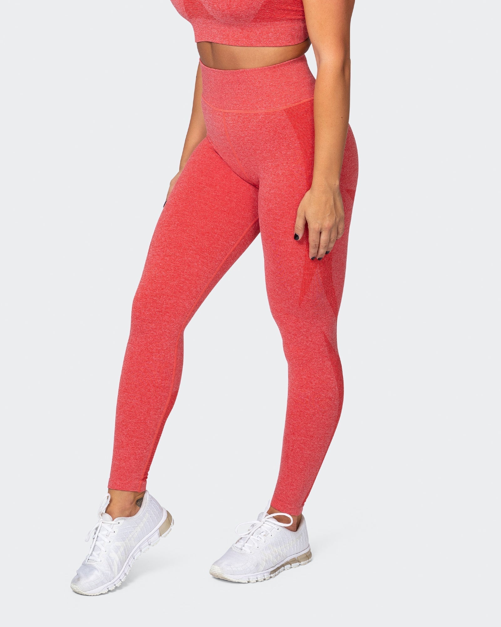 Shape Up Seamless Full Length Leggings - Poppy Marl-Leggings-XS-MNAPPRL9150-MNAPPRL9150-10-Muscle Nation