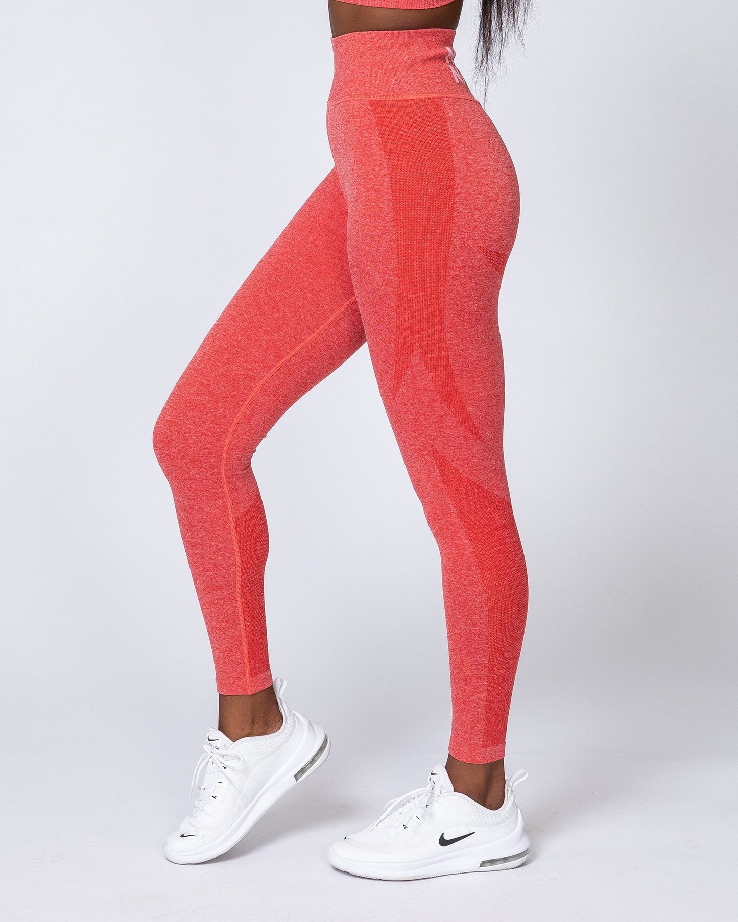 Shape Up Seamless Full Length Leggings - Poppy Marl-Leggings-XS-MNAPPRL9150-MNAPPRL9150-6-Muscle Nation