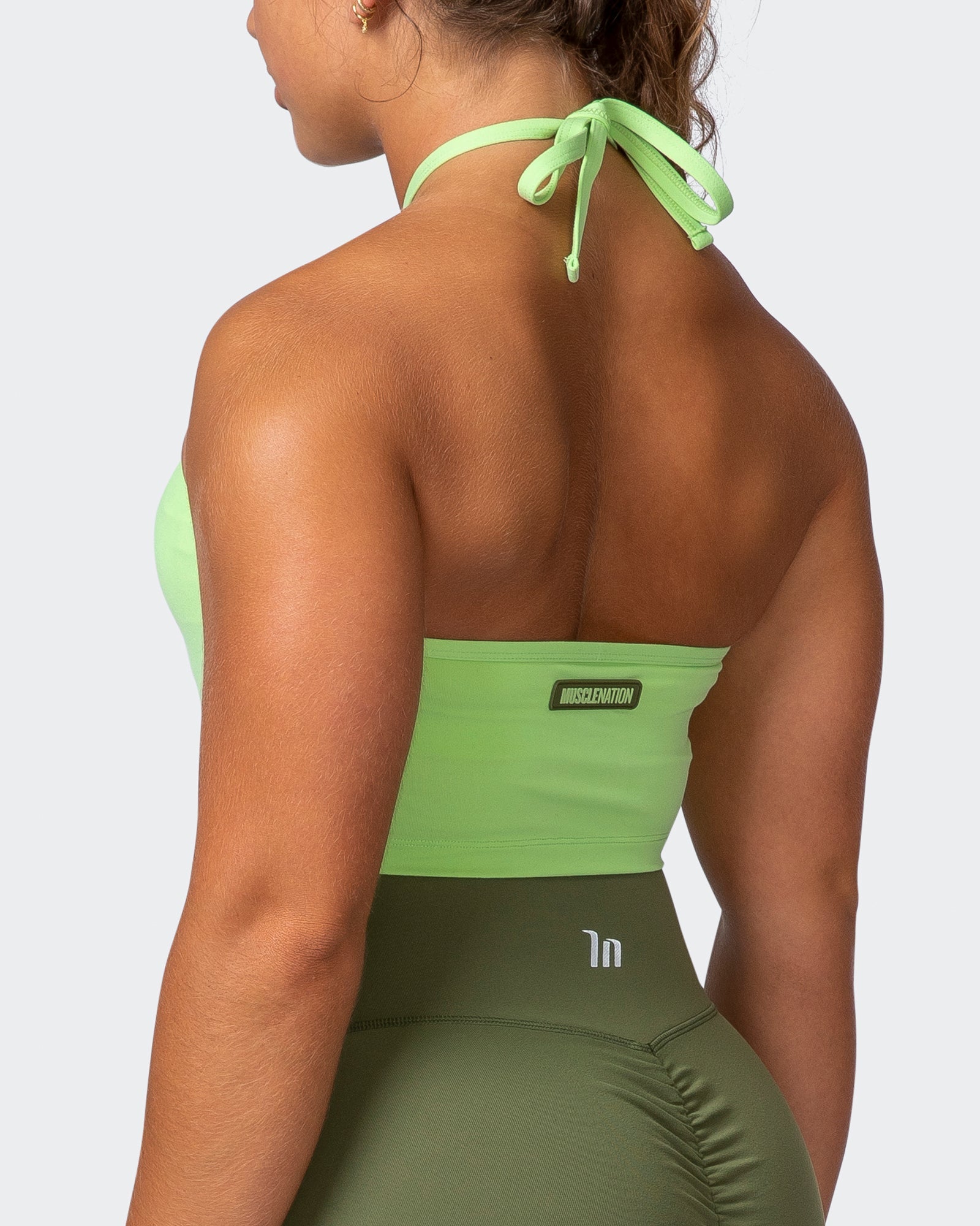 Shimmer Bra Tank Combo - Lime Flash-Sports Bras-XXS-012208LMFLSH-XXS-MNAPPRL13148-5-Muscle Nation