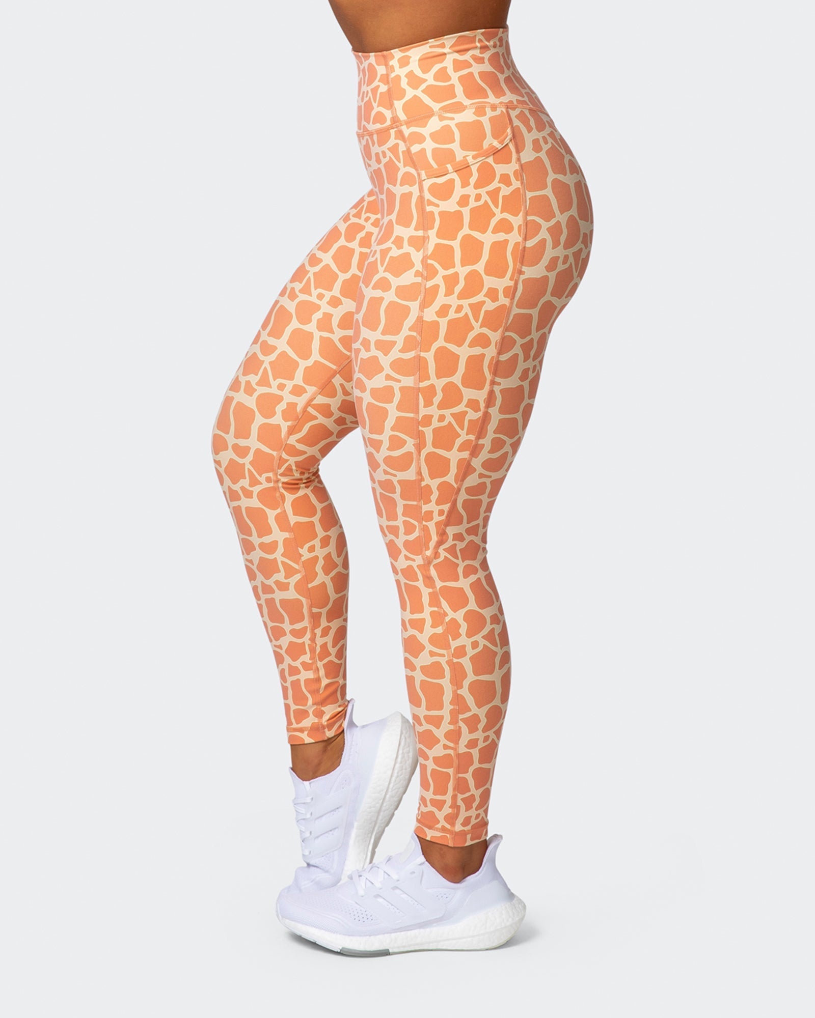Signature Pocket Ankle Length Leggings - Paradise Giraffe Print-Leggings-XXS-032209PARGIR-XXS-MNAPPRL13724-3-Muscle Nation