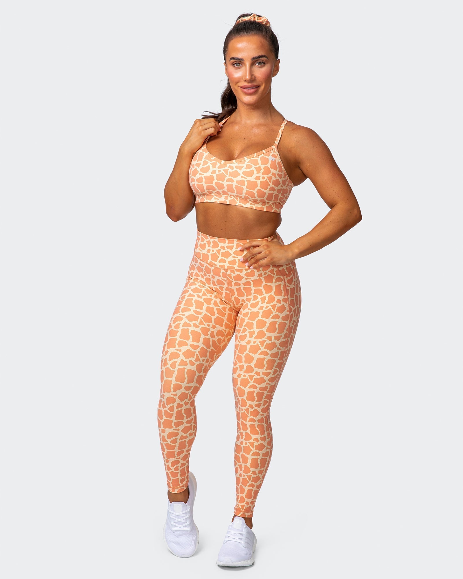 Signature Pocket Ankle Length Leggings - Paradise Giraffe Print-Leggings-XXS-032209PARGIR-XXS-MNAPPRL13724-5-Muscle Nation