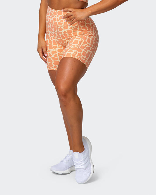 Signature Pocket Bike Shorts - Paradise Giraffe Print-Shorts-XXS-032208PARGIR-XXS-MNAPPRL13689-1-Muscle Nation