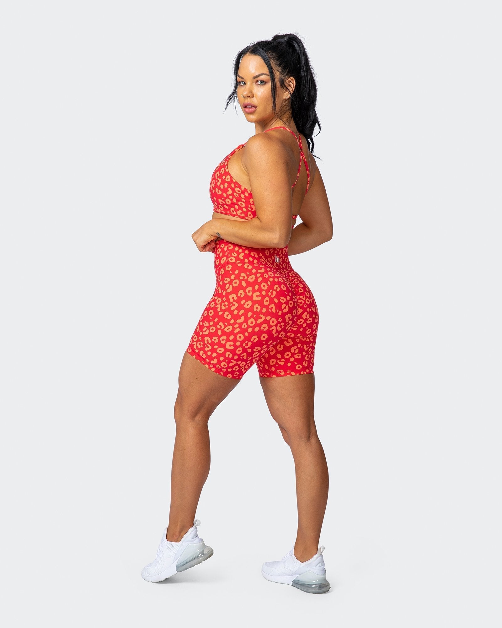 Signature Scrunch Bike Shorts - Vibrant Cheetah Print-Shorts-XXS-112114VCHET-XXS-MNAPPRL12196-8-Muscle Nation