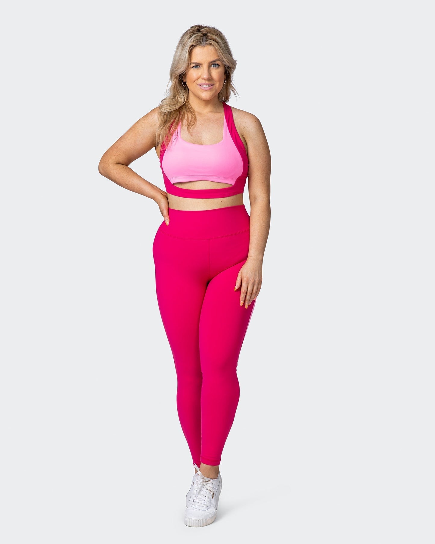Sunlight Signature Scrunch Ankle Length Leggings - Pink Punch-Leggings-XXS-012206PNKPNCH-XXS-MNAPPRL13101-8-Muscle Nation