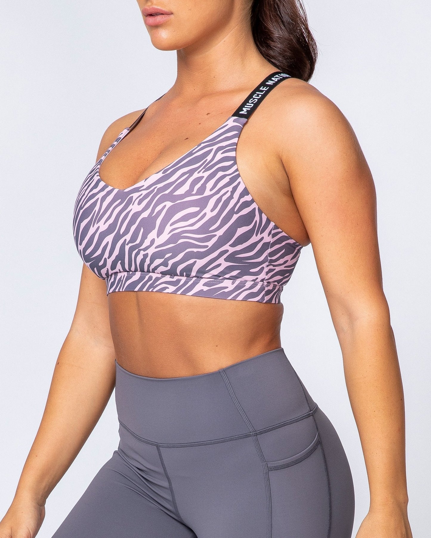 Tempo Bra - Tri Stripe-Sports Bras-XS-MNAPPRL9564-MNAPPRL9564-4-Muscle Nation