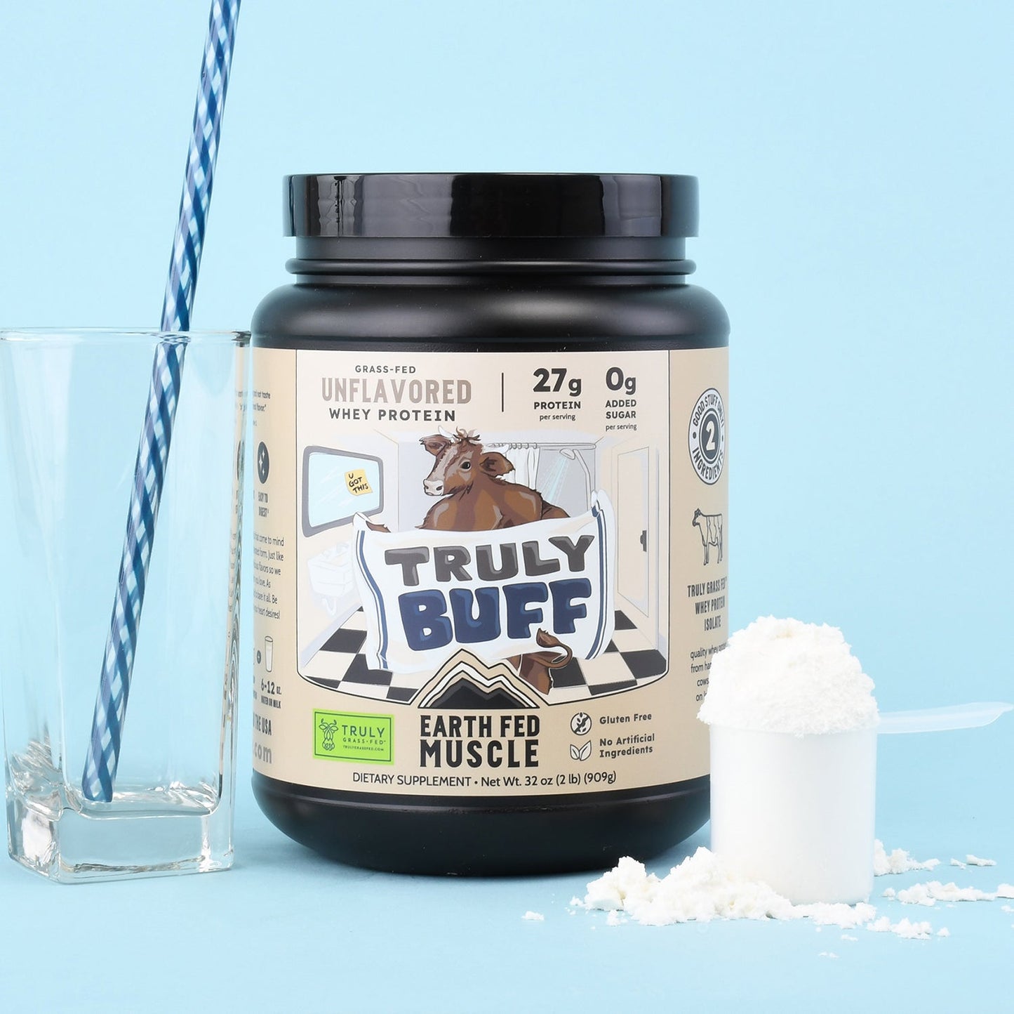 Truly Buff Unflavored Grass-Fed Whey Protein