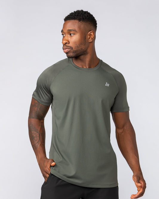 Ventilation Tee - Dark Khaki-T-Shirts-S-1124127DKHAKI-S-MNAPPRL35087-1-Muscle Nation