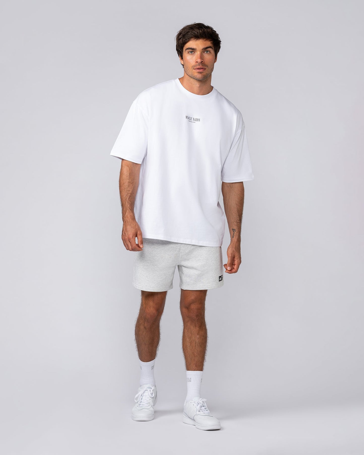 Weekender Oversized Tee - White-T-Shirts-XS-042505WHT-XS-MNAPPRL43314-5-Muscle Nation