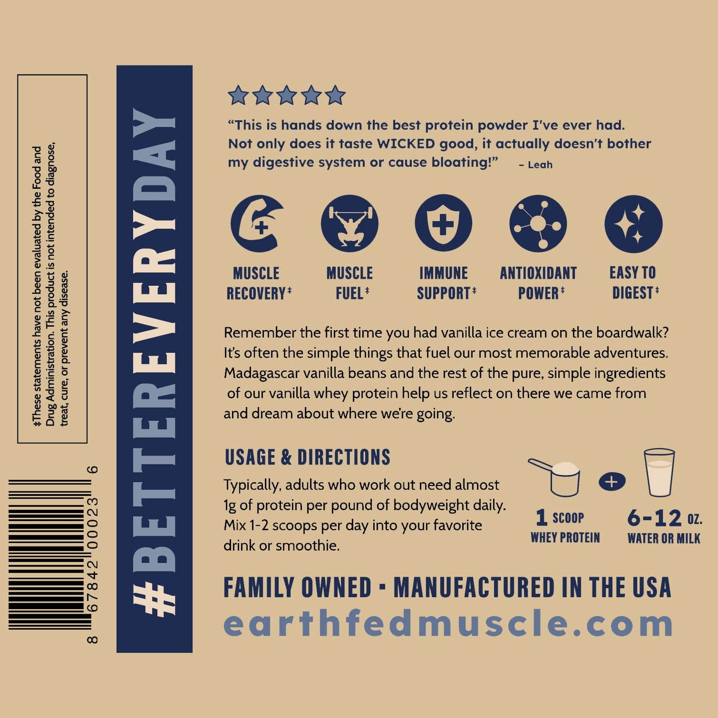 Whey Back Vanilla Grass-Fed Whey Protein