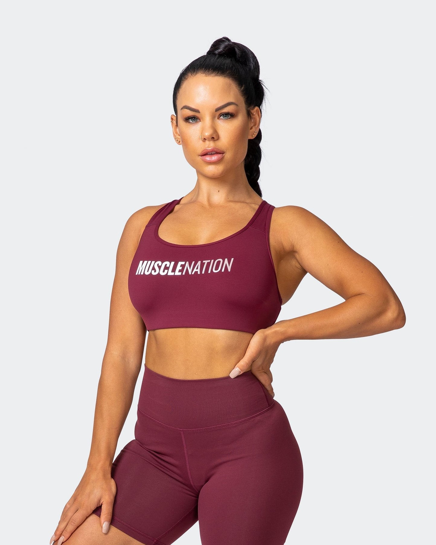 Strike Bra - Wine-Sports Bras-XS-MNAPPRL10526-MNAPPRL10526-4-Muscle Nation