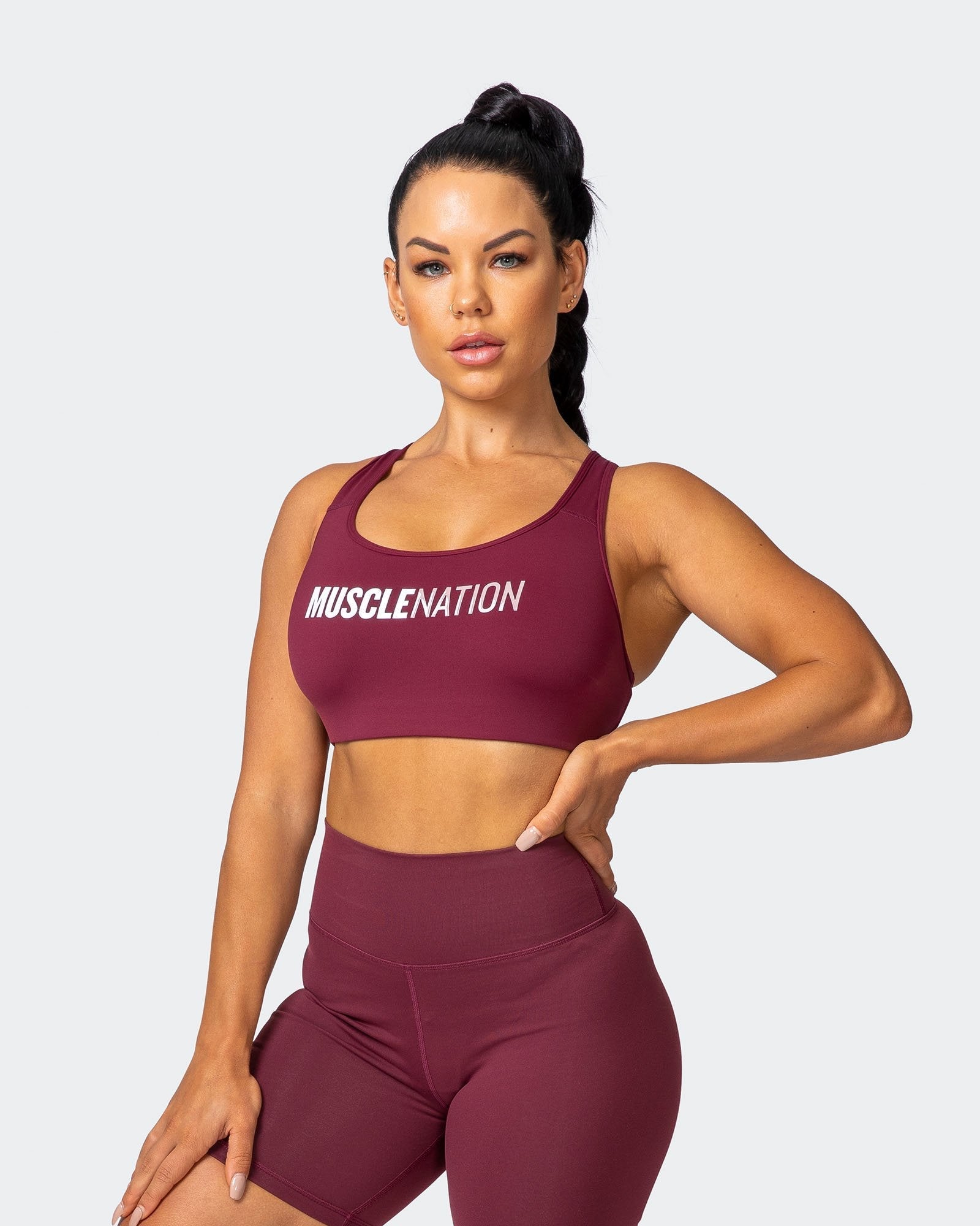 Strike Bra - Wine-Sports Bras-XS-MNAPPRL10526-MNAPPRL10526-4-Muscle Nation
