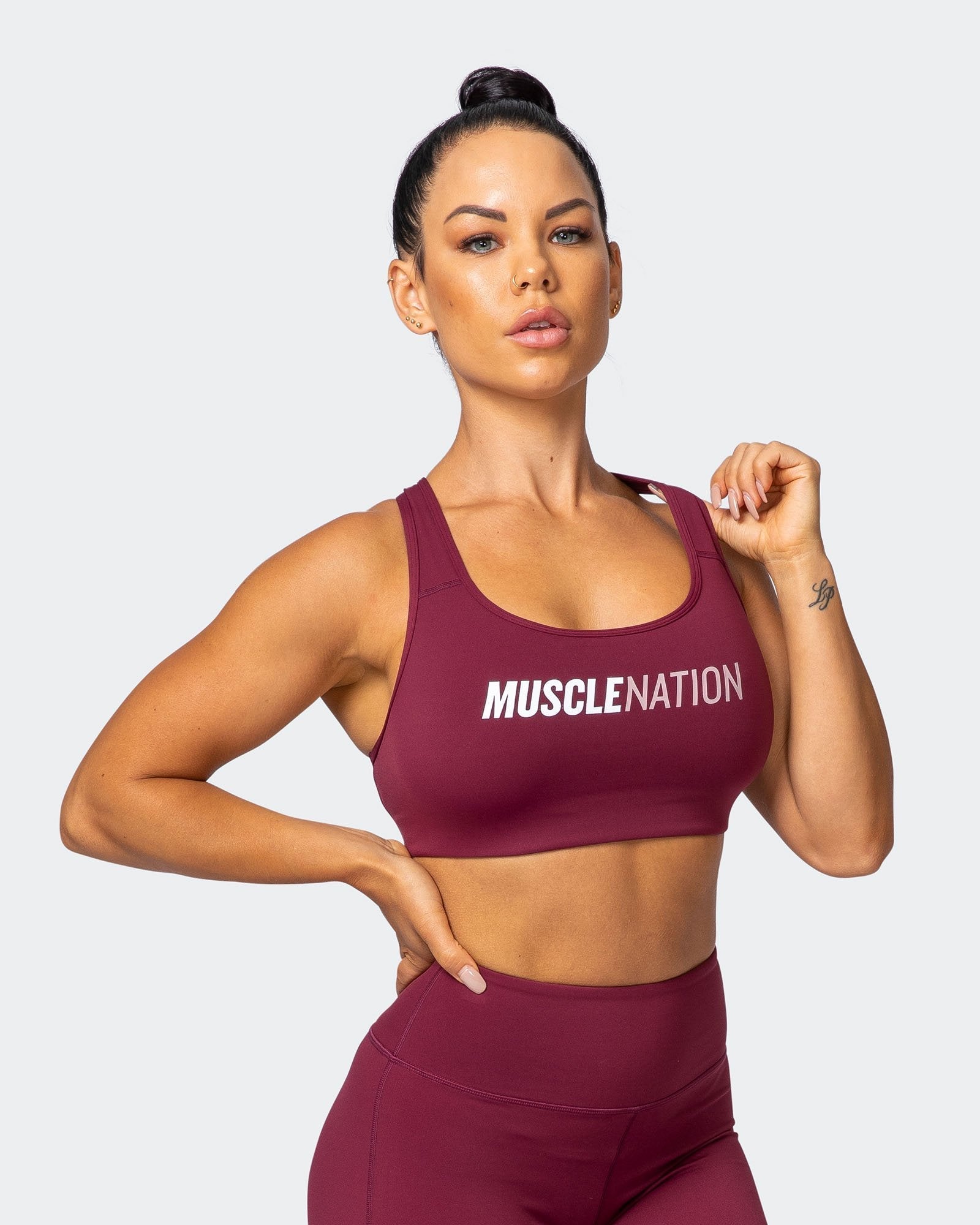 Strike Bra - Wine-Sports Bras-XS-MNAPPRL10526-MNAPPRL10526-5-Muscle Nation