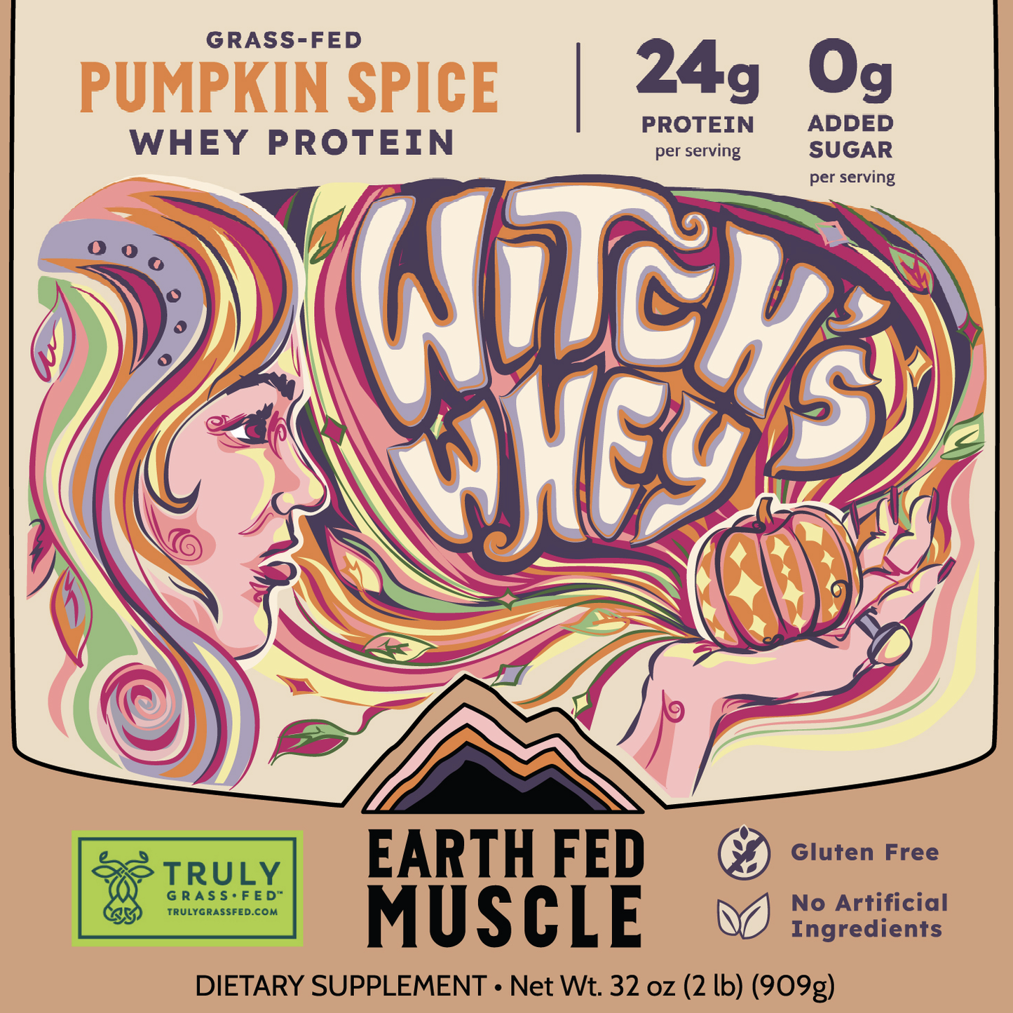 SEASONAL FLAVOR: WitchĄŻs Whey Pumpkin Spice Grass-Fed Whey Protein