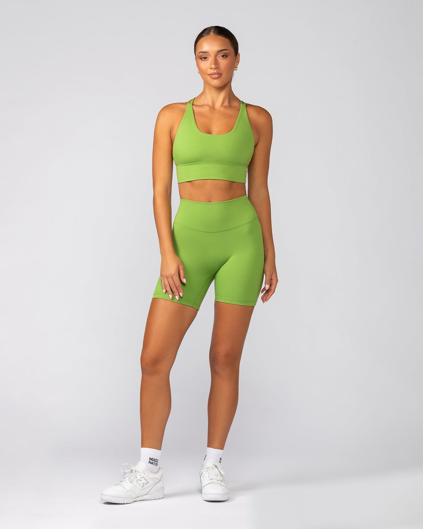 Zero Rise Everyday Bike Shorts - Kiwifruit-Shorts-XXS-022523KWF-XXS-MNAPPRL41437-5-Muscle Nation